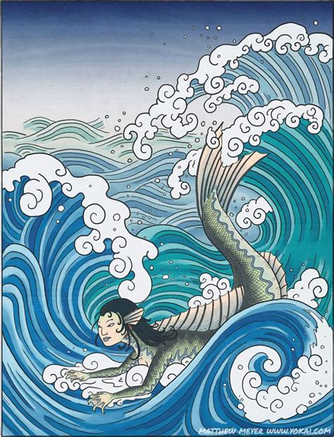 Ningyo is a fish-like creature from Japanese folklore which lives in ...