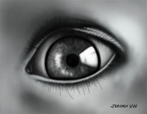 Eye Reflection Drawing | Draw Realistic Eye | Reflection drawing ...