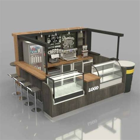 Source 4*3m solid wood mall coffee kiosk design / juice bar / bubble ...