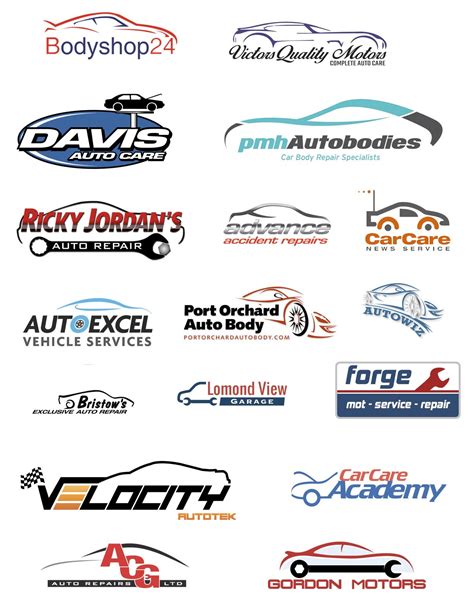 Auto Repair Company Logos