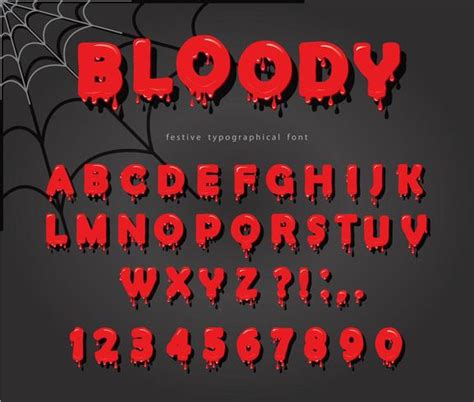 Halloween blood font 666791 Vector Art at Vecteezy