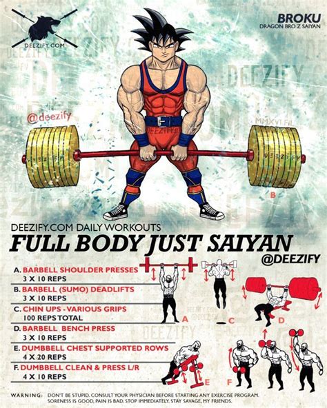 The Full Body Workout To Go Super Saiyan. Get some hard basics in to ...