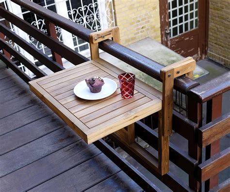 Table de balcon en teck pliant balcon table suspendue pour le | Etsy ...