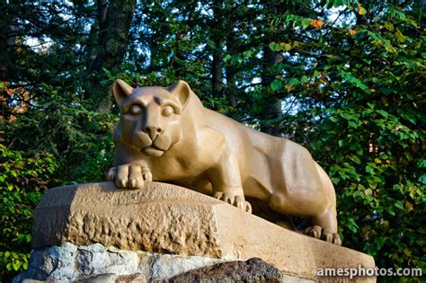 Nittany Lion Shrine in October Garden Sculpture, Lion Sculpture ...