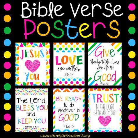 Bible Verse Posters - Family Faith Builders