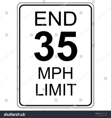 2 End 35 Mph Limit United States Road Images, Stock Photos & Vectors ...