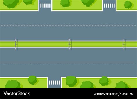 Empty highway top view road asphalt Royalty Free Vector