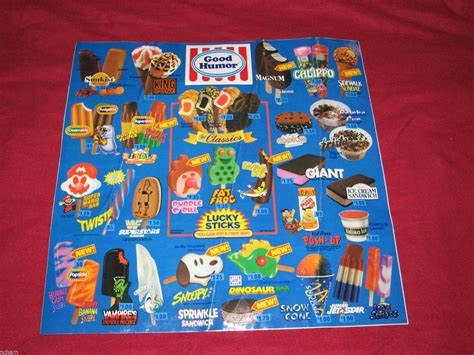 LAST OF THESE: VINTAGE GOOD HUMOR ICE CREAM TRUCK MENU: UNUSED ...