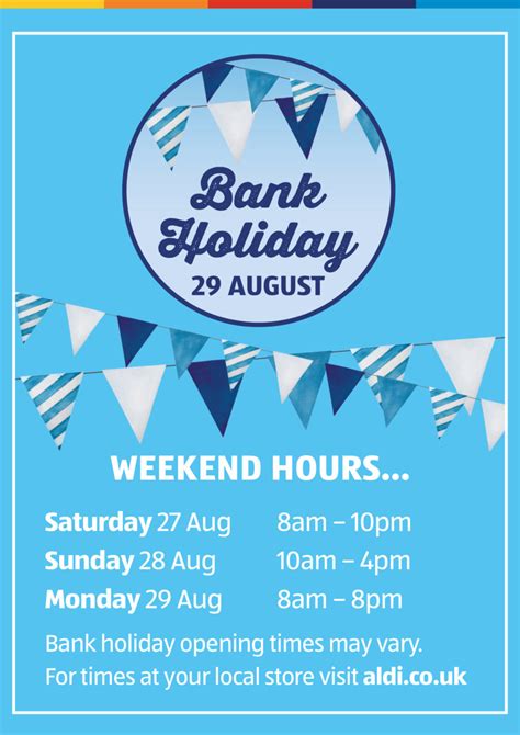 ALDI REVEALS AUGUST BANK HOLIDAY OPENING HOURS - ALDI UK Press Office