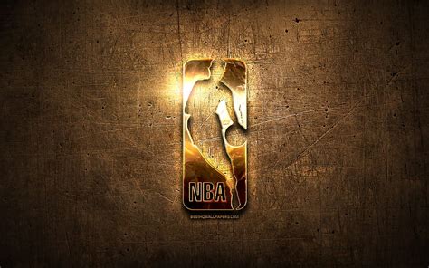 NBA golden logo, basketball leagues, artwork, National Basketball ...