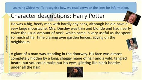 Character descriptions - ppt download