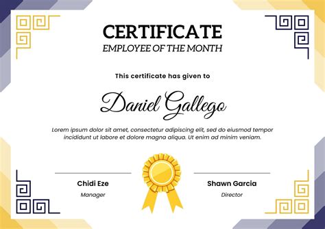 Certificate Of Employment Template