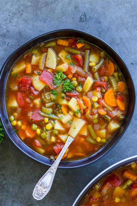 Vegetable soup doesn’t have to be bland and boring. This recipe is so ...