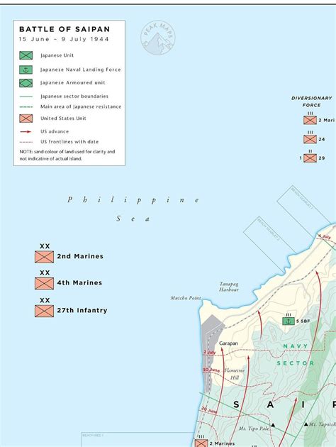 Battle of Saipan Map Downloadable Jpeg - Etsy Australia