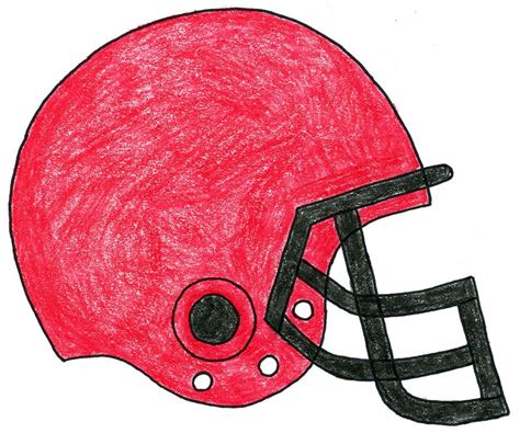 Football Player Helmet Drawing