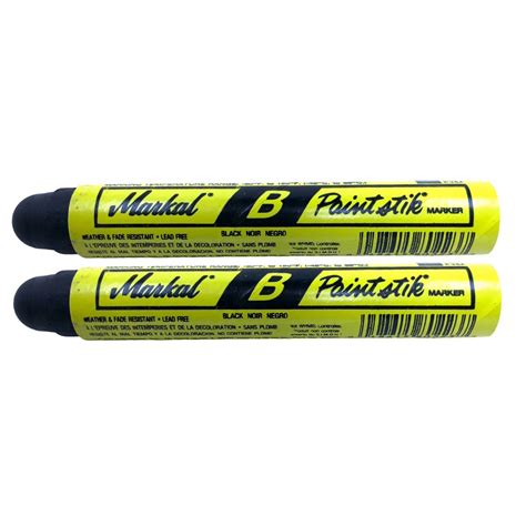 Two Markal B Black Tire Chalk Paint Stick Crayon Surface Markers ...