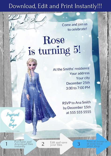 Frozen 2 Birthday Invitation Frozen 2 Invitation Frozen II | Etsy | 2nd ...