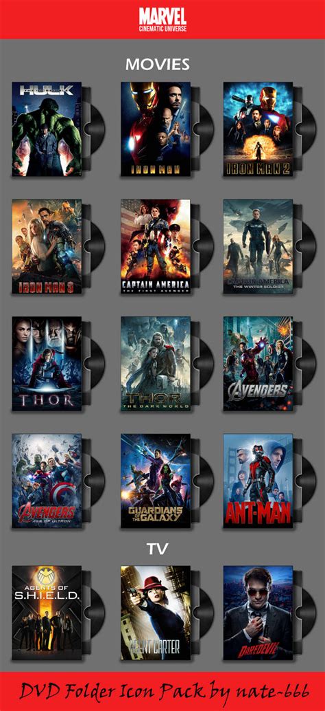 Marvel Cinematic Universe DVD Icon Pack by nate-666 on DeviantArt