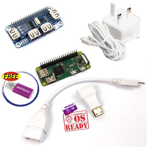 Raspberry Pi Zero WH Basic Kit with USB HUB