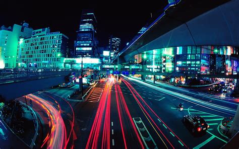 Tokyo Lights, city, traffic, cityscape, tokyo, buildings, street ...