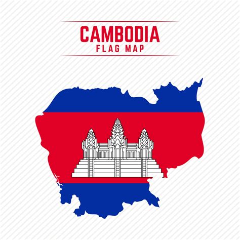 Flag Map of Cambodia 2400700 Vector Art at Vecteezy