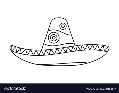 Sombrero Coloring Page Images And Pictures Mexican Hat Mexico Crafts ...