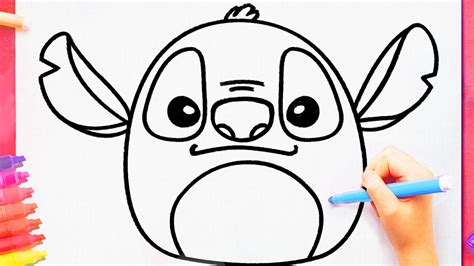 how to draw a squishmallow stitch - YouTube