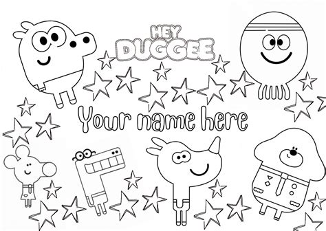 Hey Duggee Colouring Sheet Instant Download Colouring Page - Etsy Israel