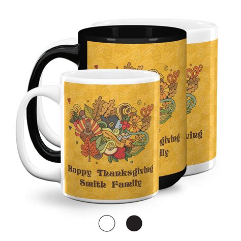 Happy Thanksgiving Coffee Mugs (Personalized) - YouCustomizeIt