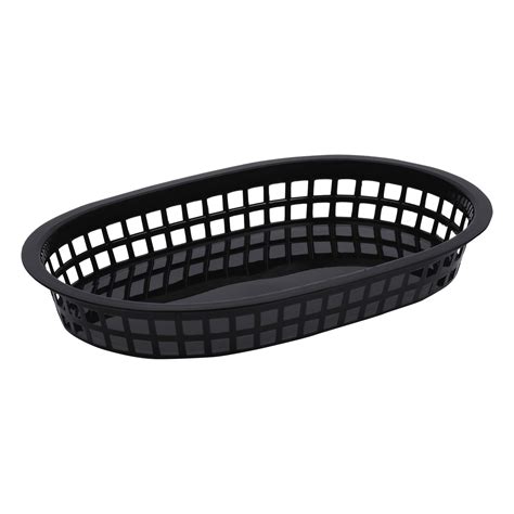 Tatco Food Basket, Black, Plastic, Large, 6 7/8 x 1 3/8 - Walmart.com