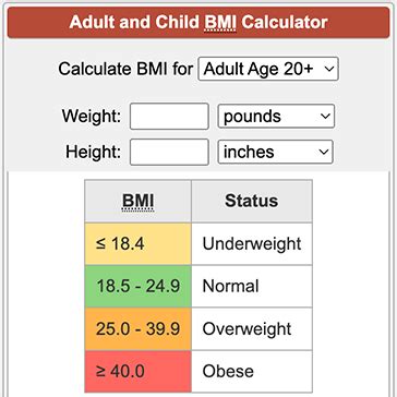 BMI Calculator Body Mass Index