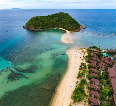 Aerial View of Mae Haad Beach in Koh Phangan, Surat Thani, Thailand ...