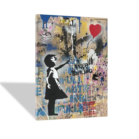 Girl With Balloon Canvas Wall Art Painting, Canvas Wall Decoration ...