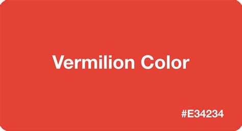 Vermilion Color (#e34234) : Color Codes & Palettes