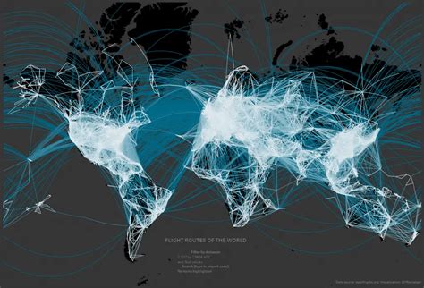 International Flight Paths Map