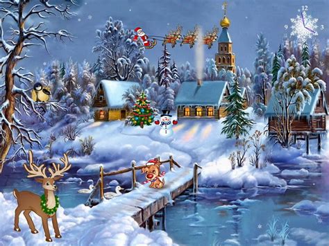 Snowy holidays. - online puzzle