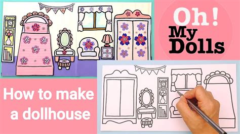 How to make a paper dollhouse / dollhouse making tutorial Part 1 - YouTube