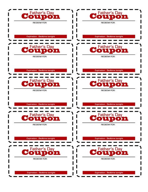 Free Printable Coupon Template Blank