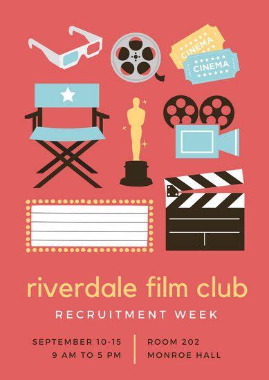 Film Club School Poster | Poster template, Poster design software ...