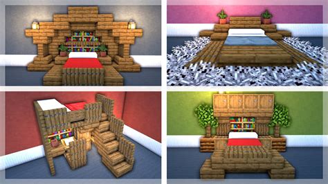 Minecraft single bed ideas