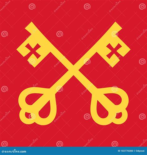 The Keys of Saint Peter (Keys To the Kingdom of Heaven) Stock Vector ...