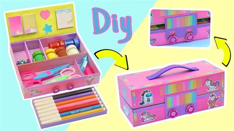 How to make Pencil box from cardboard very easy || DIY pencil box from ...