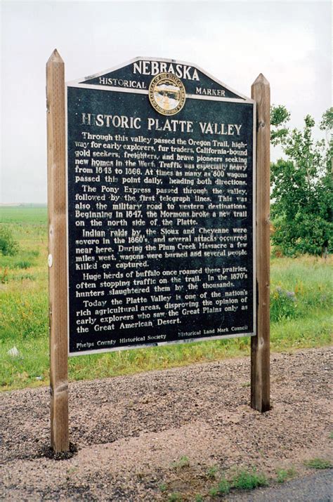 Nebraska Historical Marker: Historic Platte Valley - E Nebraska History