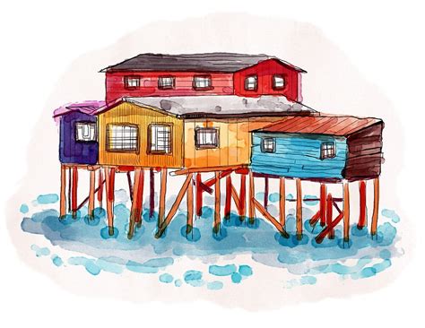 "Palafitos Chiloé" by Cristían Martens | Redbubble