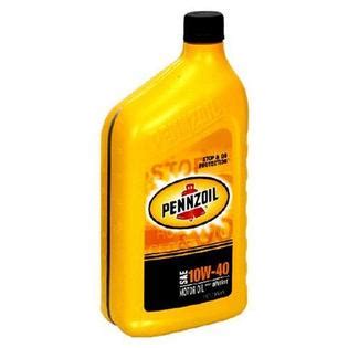 Pennzoil Motor Oil 10W-40 1 Quart Bottle