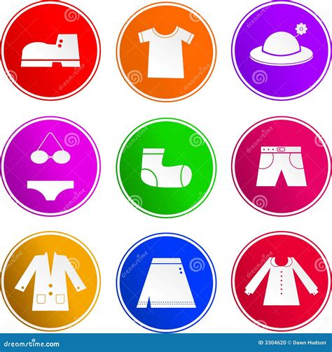 Clothing sign icons stock vector. Illustration of blouse - 3304620