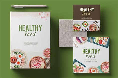 Healthy Food Clean Food Watercolor - Design Cuts