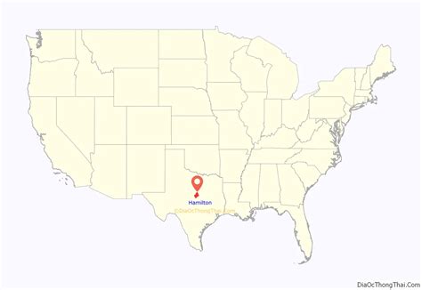 Map of Hamilton County, Texas - Thong Thai Real