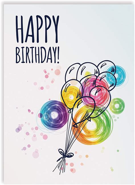 Amazon.com : Better Office Products Happy Birthday Cards, 100-Pack, 4 x ...