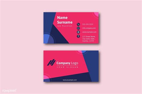 Business card template front and back vector | free image by rawpixel ...